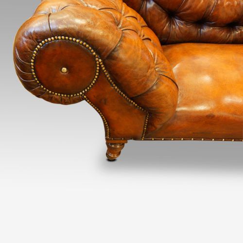 fig 4. Victorian leather chaise lounge