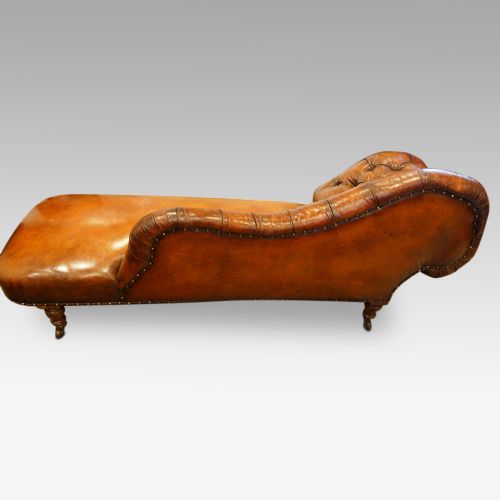 fig 5. Victorian leather chaise lounge