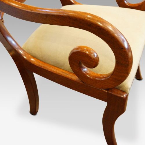 fig 1. Antique mahogany desk chair