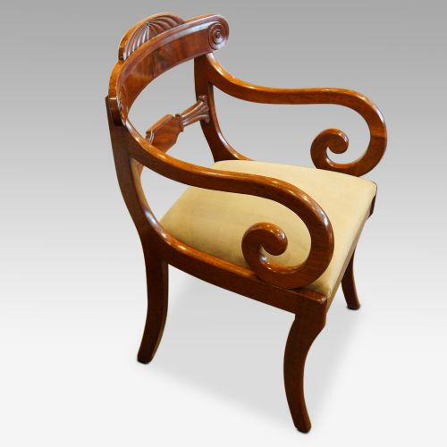 fig 4. Antique mahogany desk chair