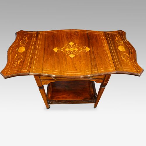 fig 4. Edwardian inlaid rosewood drop leaf table