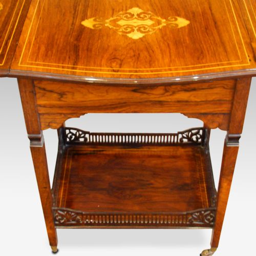 fig 6. Edwardian inlaid rosewood drop leaf table