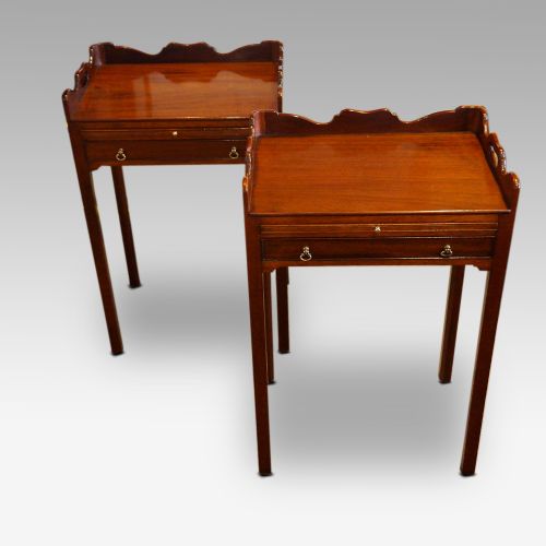 fig 2. Pair of mahogany bedside tables
