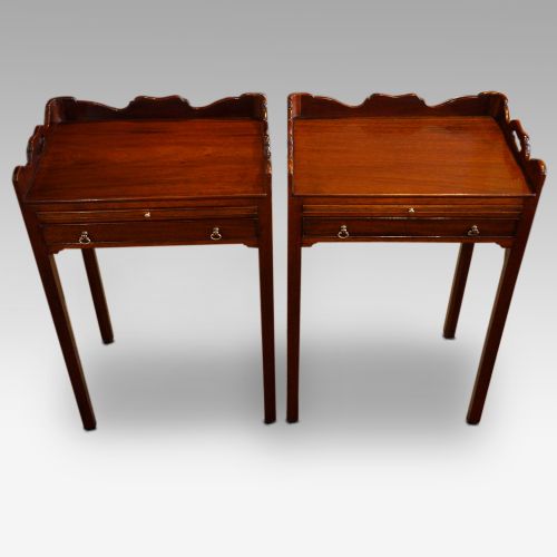 fig 3. Pair of mahogany bedside tables
