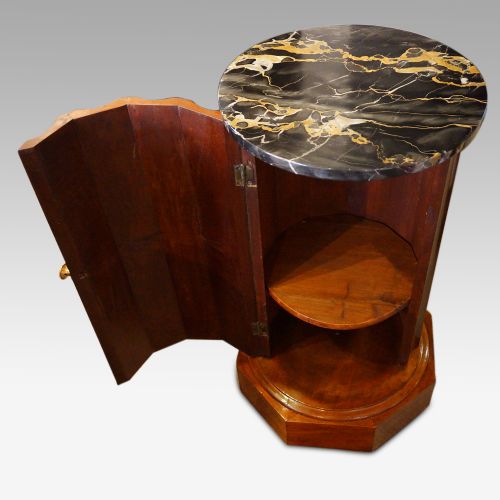 fig 1. Victorian mahogany circular bedside cabinets