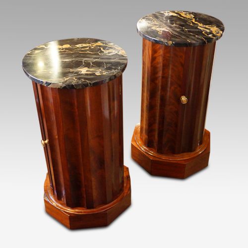 fig 2. Victorian mahogany circular bedside cabinets