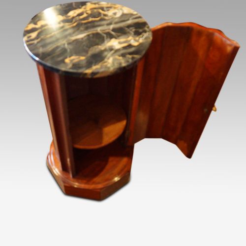 fig 5. Victorian mahogany circular bedside cabinets