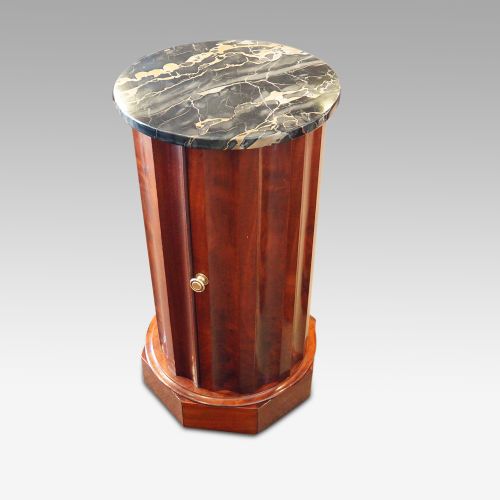 fig 6. Victorian mahogany circular bedside cabinets