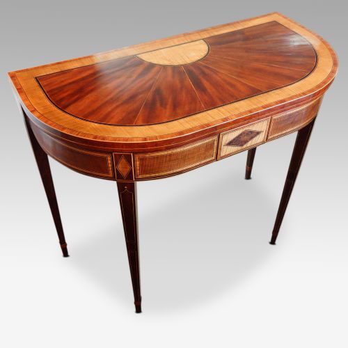 Sheraton Inlaid Mahogany Card Table
