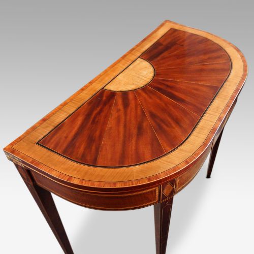 fig 3. Sheraton inlaid mahogany card table