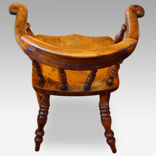 fig 1. Victorian yew wood captain’s chair