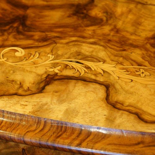 fig 6. Victorian inlaid walnut centre table