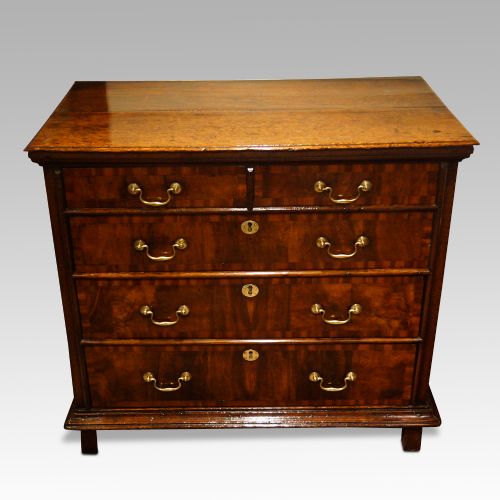18thc Oak and Walnut Chest of Drawers