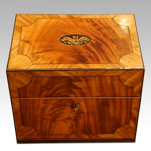 George III Mahogany Inlaid Casket