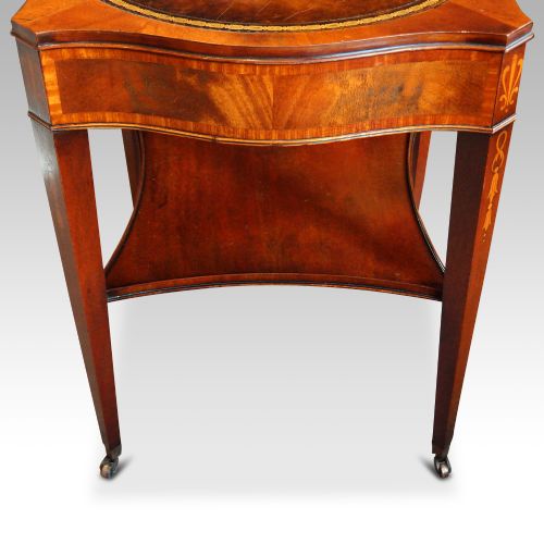 fig 2. Pair inlaid mahogany end tables