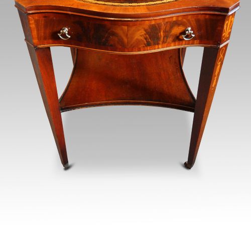 fig 4. Pair inlaid mahogany end tables