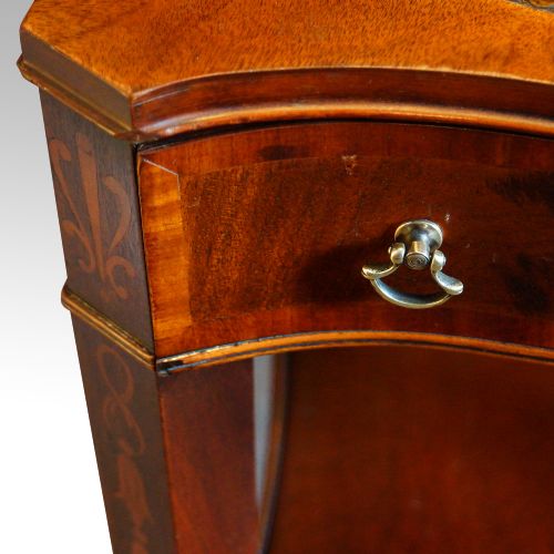 fig 5. Pair inlaid mahogany end tables
