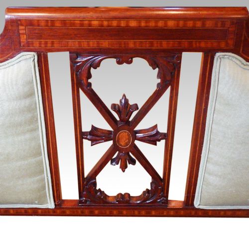 fig 1. Edwardian inlaid mahogany small settee