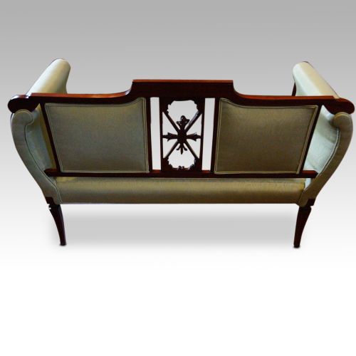 fig 3. Edwardian inlaid mahogany small settee