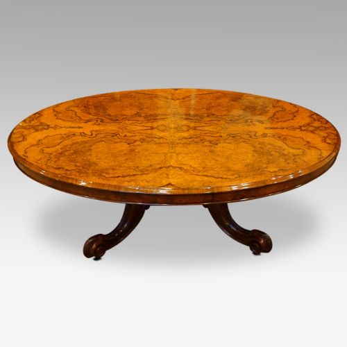 Victorian Oval Walnut Coffee Table