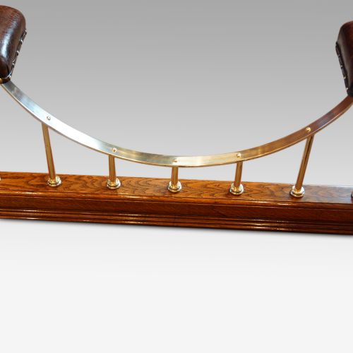 fig 2. Edwardian oak and brass club fender