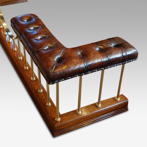 fig 3. Edwardian oak and brass club fender