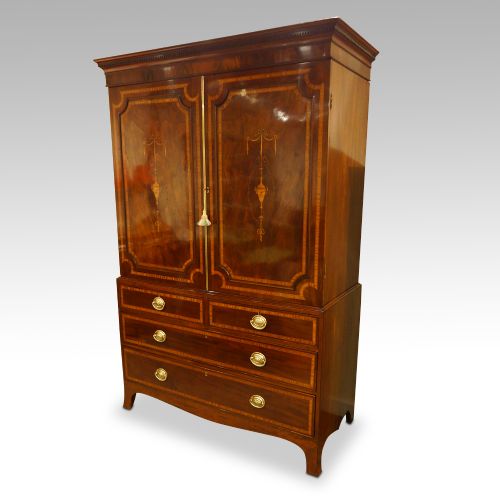 fig 1. Antique mahogany linen press