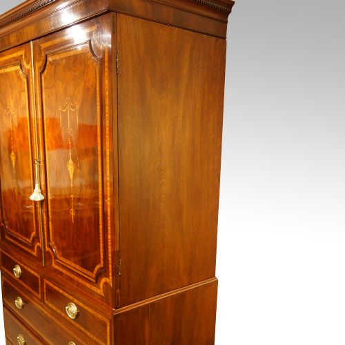 fig 5. Antique mahogany linen press