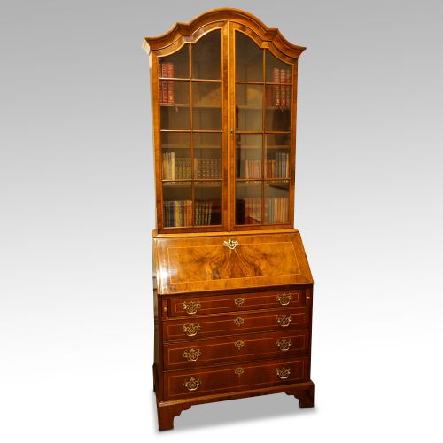 Antique Walnut Bureau Bookcase
