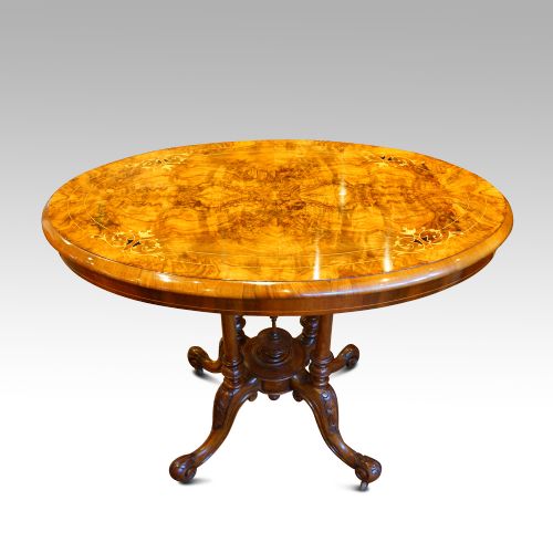 Victorian Inlaid Walnut Table