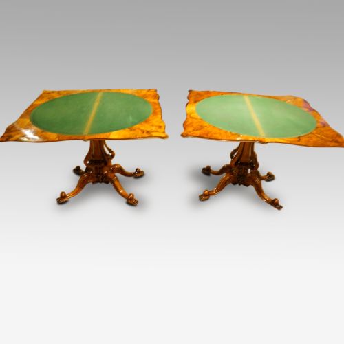 fig 4. Pair of Victorian walnut card tables