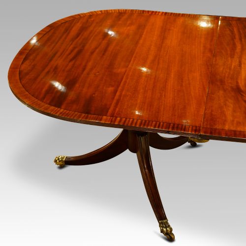 fig 1. Georgian style mahogany twin pillar dining table