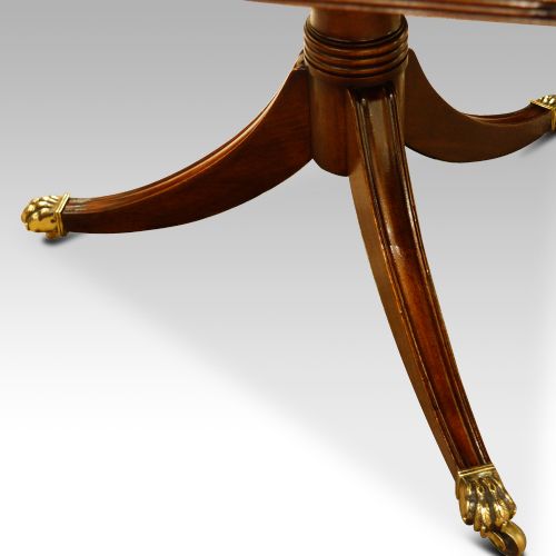 fig 3. Georgian style mahogany twin pillar dining table