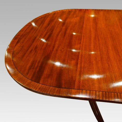 fig 6. Georgian style mahogany twin pillar dining table
