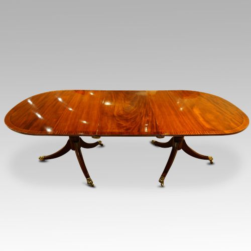 fig 7. Georgian style mahogany twin pillar dining table