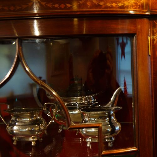 fig 1. Edwardian inlaid mahogany display cabinet