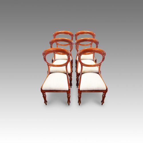 Victorian Mahogany Balloon Back Dining Chairs