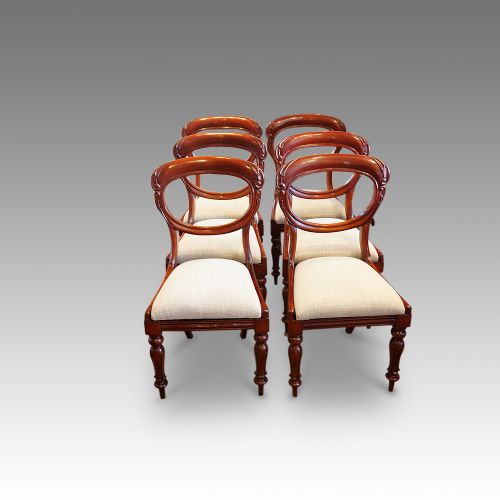fig 4. Victorian mahogany balloon back dining chairs