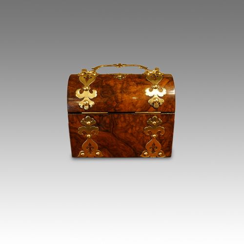 fig 2. Victorian walnut dome top casket