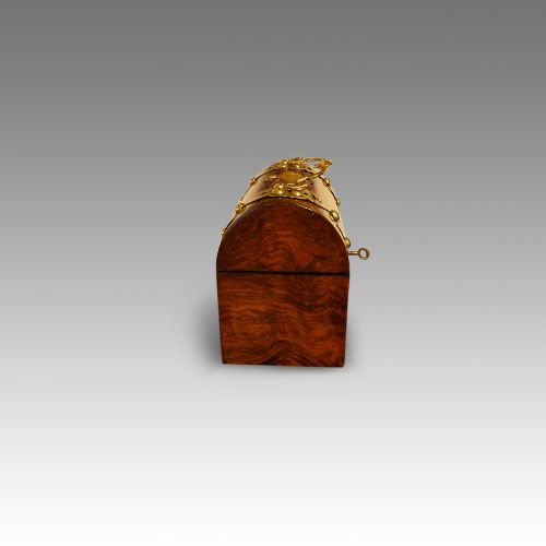 fig 4. Victorian walnut dome top casket