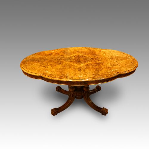 Victorian Walnut Inlaid Loo Table