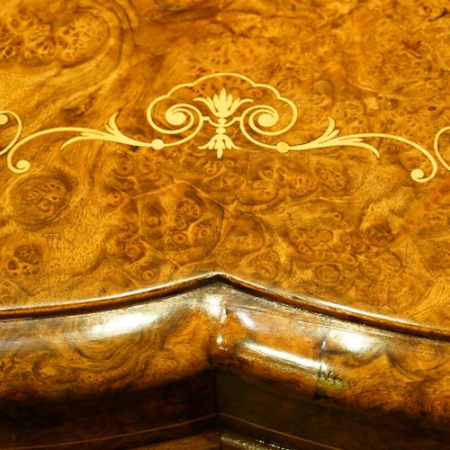 fig 1. Victorian walnut inlaid loo table