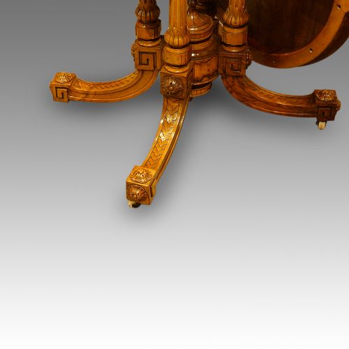 fig 2. Victorian walnut inlaid loo table