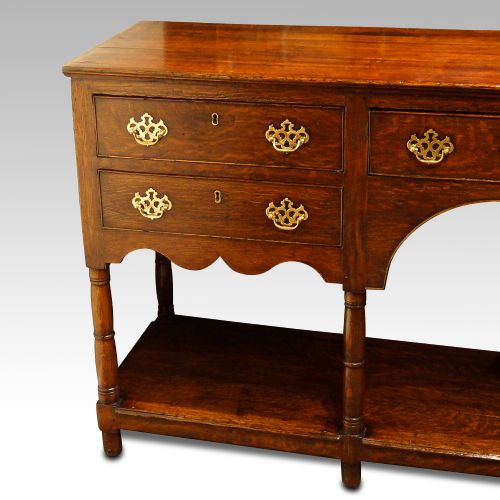 fig 1. Antique oak pot board dresser base