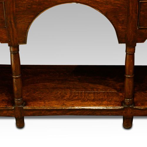 fig 2. Antique oak pot board dresser base