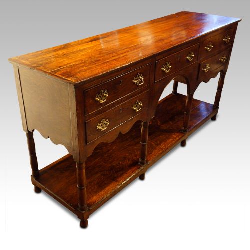 fig 4. Antique oak pot board dresser base