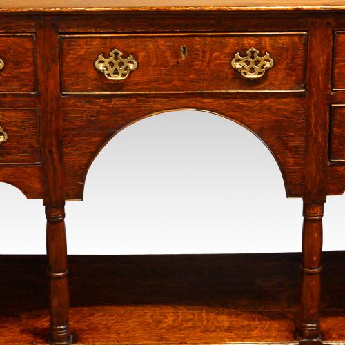 fig 5. Antique oak pot board dresser base
