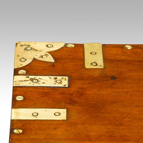 fig 1. Antique Colonial brass bound chest