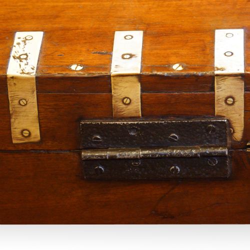 fig 2. Antique Colonial brass bound chest