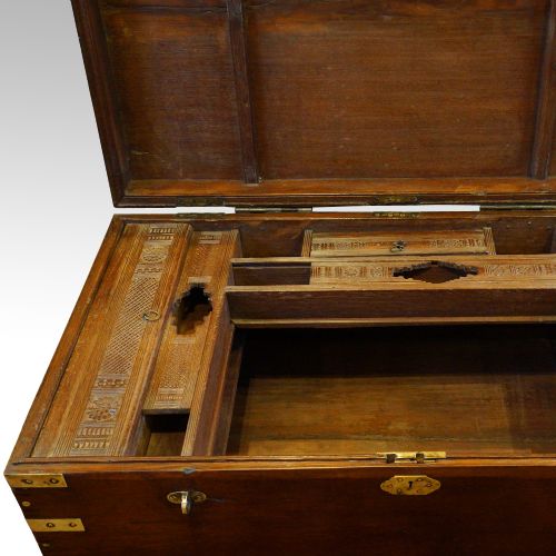 fig 4. Antique Colonial brass bound chest